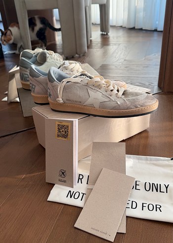Golden Goose Deluxe Golden Goose Suet Yildizli Sneaker