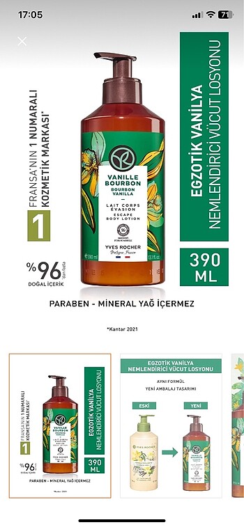 Yves rocher vücut kremi
