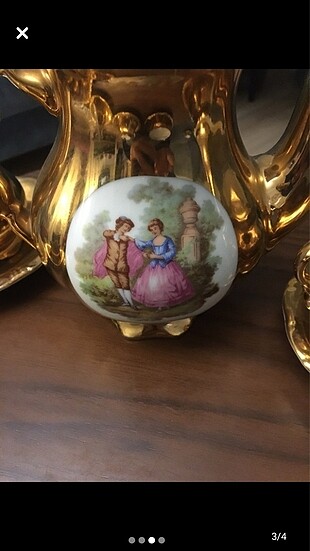 English Home Fincan antika waldershof 22 karat altın gold
