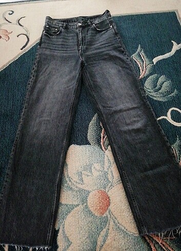 Antrasit Yüksel Bel Wide Leg Jean
