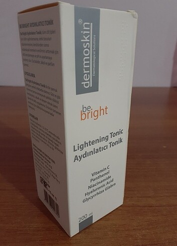 Dermoskin be bright tonik, sıfır ürün