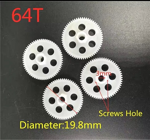 Fly h828w Pervane dişlisi 4 tane sıfır - Görsel 3