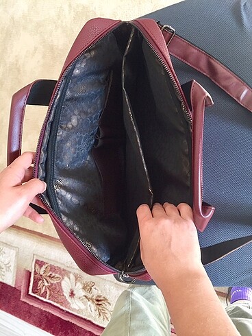 Beden bordo Renk Polo Club Evrak Laptop Çantası