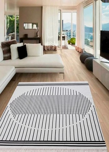 saraz halı kilim Çağdaş Gri Beyaz Baskılı Halı kilim