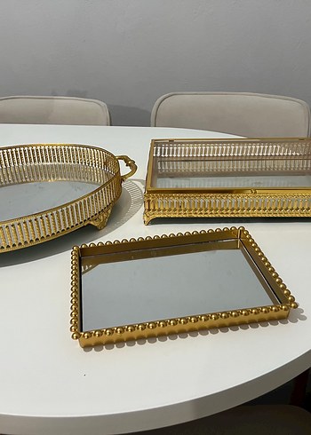 Zara Home Aynali Tepsi Ve Kutu