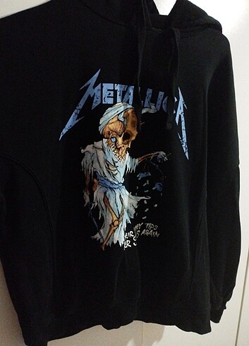 Metallica Siyah Sweatshirt Oversize