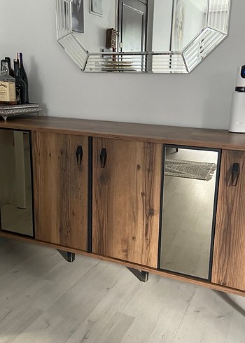 Massif Ağaç ve Metal TV Ünitesi, Yan Sehpa ve Konsol - Görsel 6