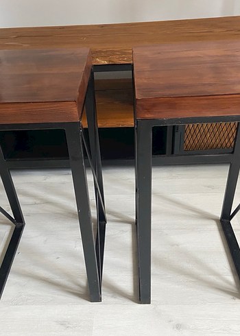 Massif Ağaç ve Metal TV Ünitesi, Yan Sehpa ve Konsol - Görsel 5