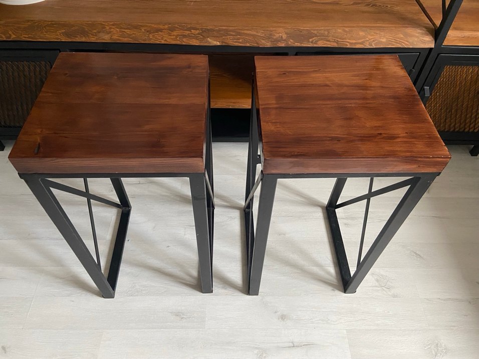 Massif Ağaç ve Metal TV Ünitesi, Yan Sehpa ve Konsol - Görsel 4