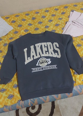 Gri Baskılı Kadın Sweatshirt