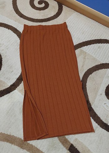 Kadın Kahverengi Piliseli Uzun Etek - Görsel 2