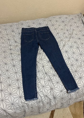 Kadın Mavi Dar Kesim Midi Kot Pantolon - Görsel 3