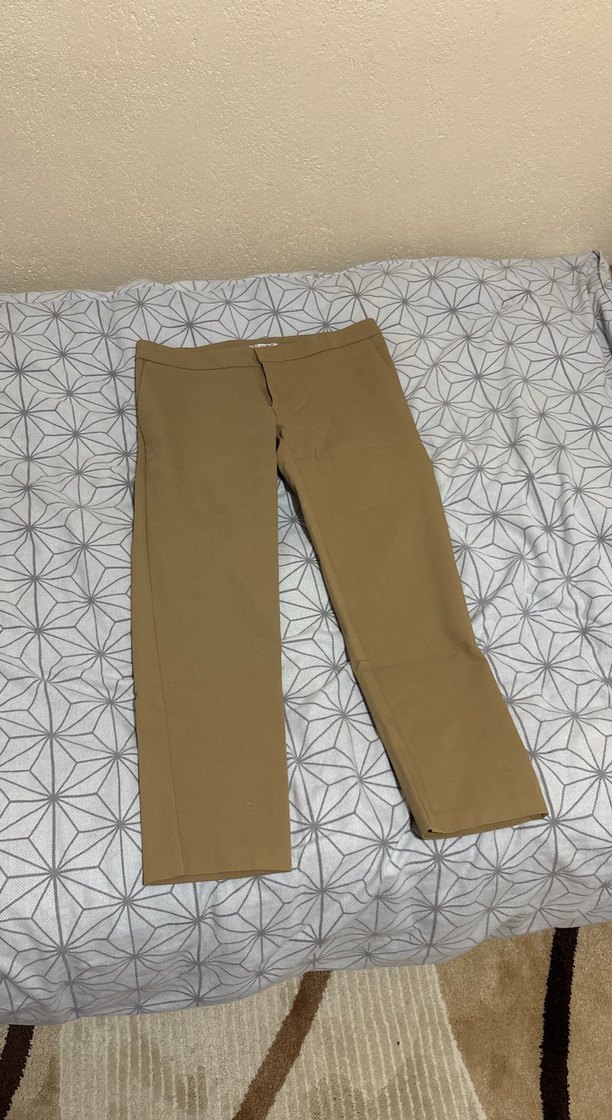 Kadın Bej Midi Kumaş Pantolon - Görsel 2