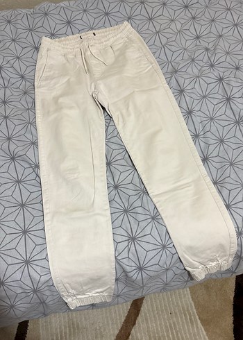 Gri Rahat Kesim Kadın Pamuklu Pantolon - Görsel 3