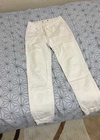 Gri Rahat Kesim Kadın Pamuklu Pantolon - Görsel 2