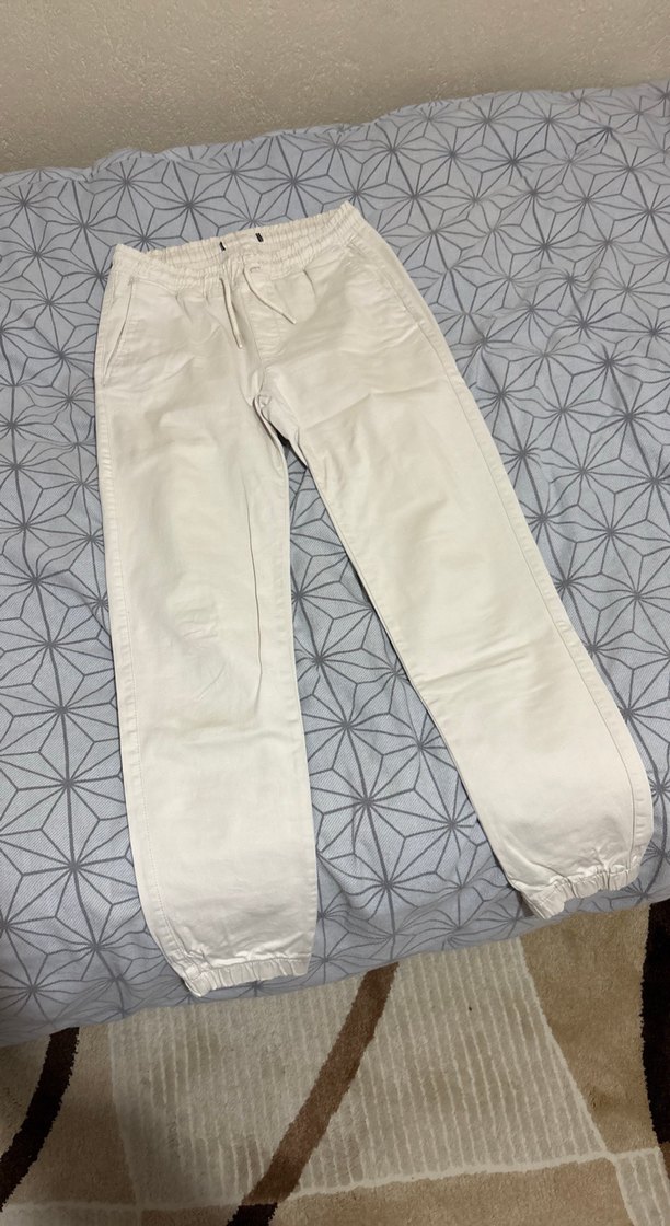 Gri Rahat Kesim Kadın Pamuklu Pantolon - Görsel 3