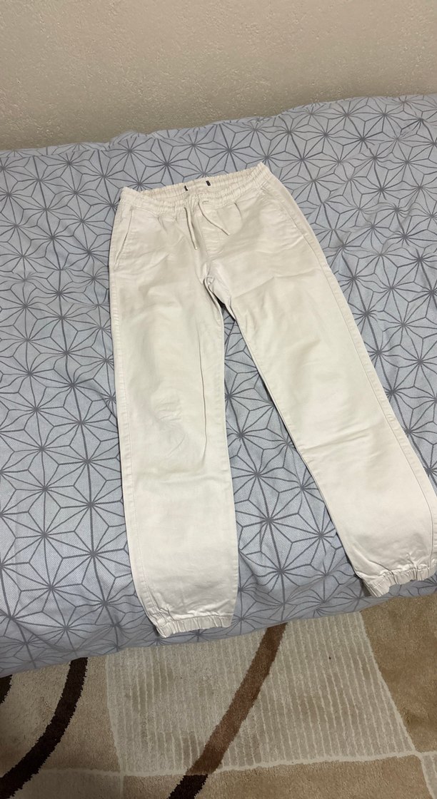 Gri Rahat Kesim Kadın Pamuklu Pantolon - Görsel 2