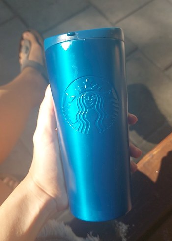 Parlak Mavi Starbucks Termos