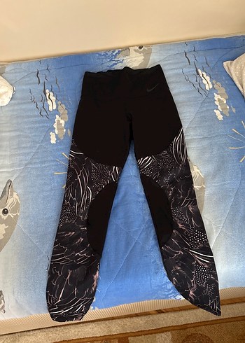 Nike Siyah Desenli Spor Tayt