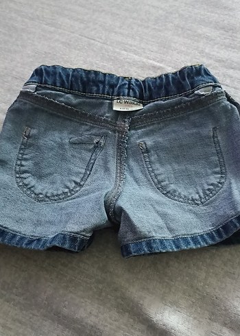 Nakışlı Düğmeli Kız Kot Şort - Görsel 8