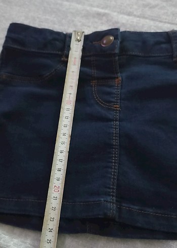 Koyu Mavi Kız Denim Mini Etek - Görsel 4