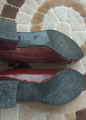 Bordo Rugan Kadın Klasik Topuklu Ayakkabı - Görsel 9