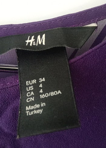H&M Mor Kolsuz Kadın Elbise