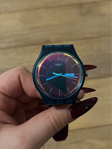  Beden mavi Renk Swatch Kadın Fade To Pink Orijinal Sıfır