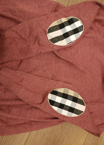 Bordo Düğmeli Hırka - Görsel 4