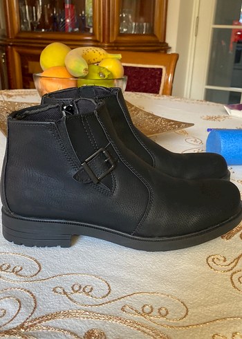 Tokalı Siyah erkek Botu Blok Topuklu - Görsel 2