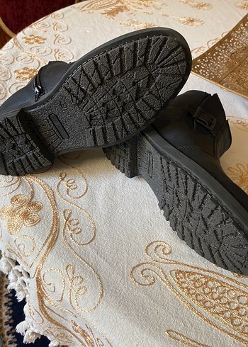 Tokalı Siyah erkek Botu Blok Topuklu - Görsel 7