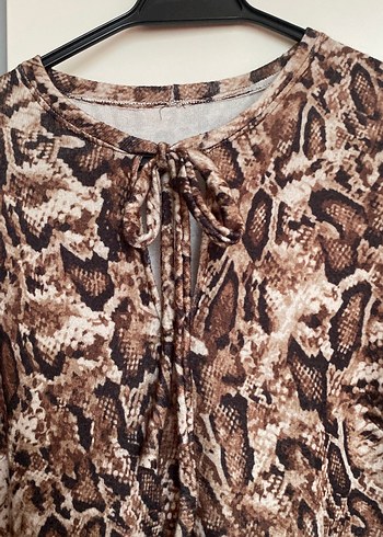 Yılan Desenli Bohem elbise - Görsel 2