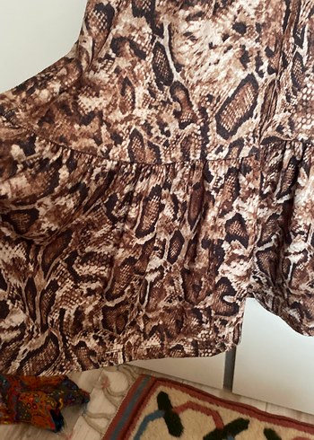 Yılan Desenli Bohem elbise - Görsel 4