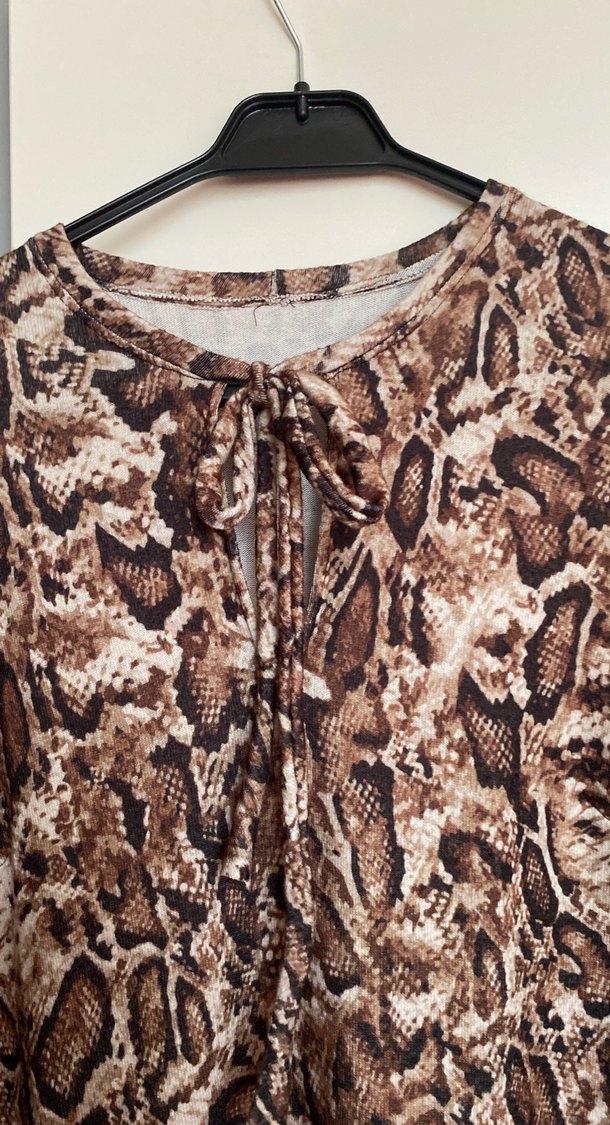 Yılan Desenli Bohem elbise - Görsel 2