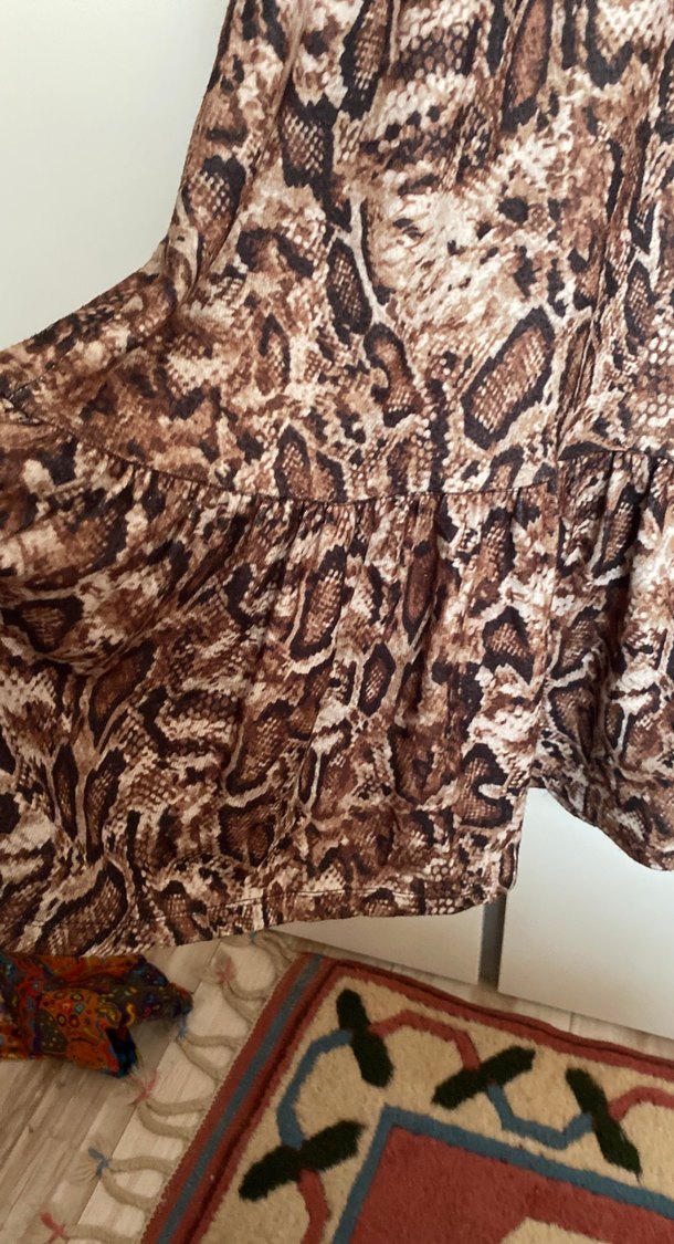 Yılan Desenli Bohem elbise - Görsel 4