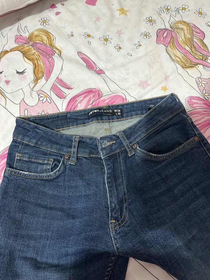 Erkek  Fit Mavi Denim Jean - Görsel 3