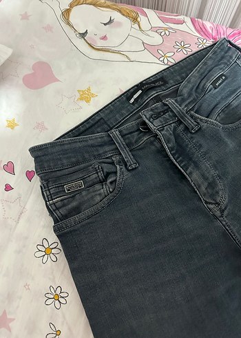 Gri Bağcıklı Regular Fit Erkek Denim Pantolon - Görsel 5