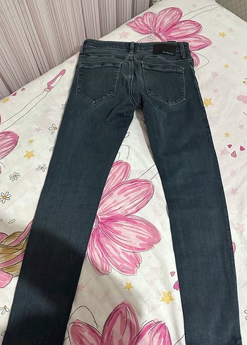 Gri Bağcıklı Regular Fit Erkek Denim Pantolon - Görsel 7