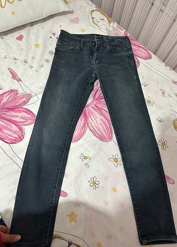 Gri Bağcıklı Regular Fit Erkek Denim Pantolon - Görsel 2
