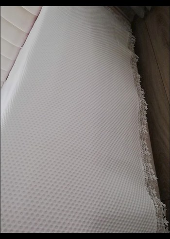 Gri Beyaz Düz Yatak Örtüsü - Görsel 2