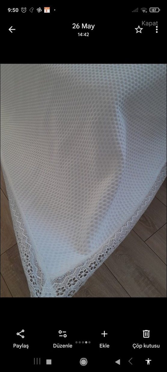 Beyaz Dantelli Yatak Örtüsü - Görsel 3