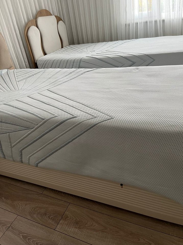 giri mavi Desenli Beyaz Yatak Örtüsü - Görsel 3