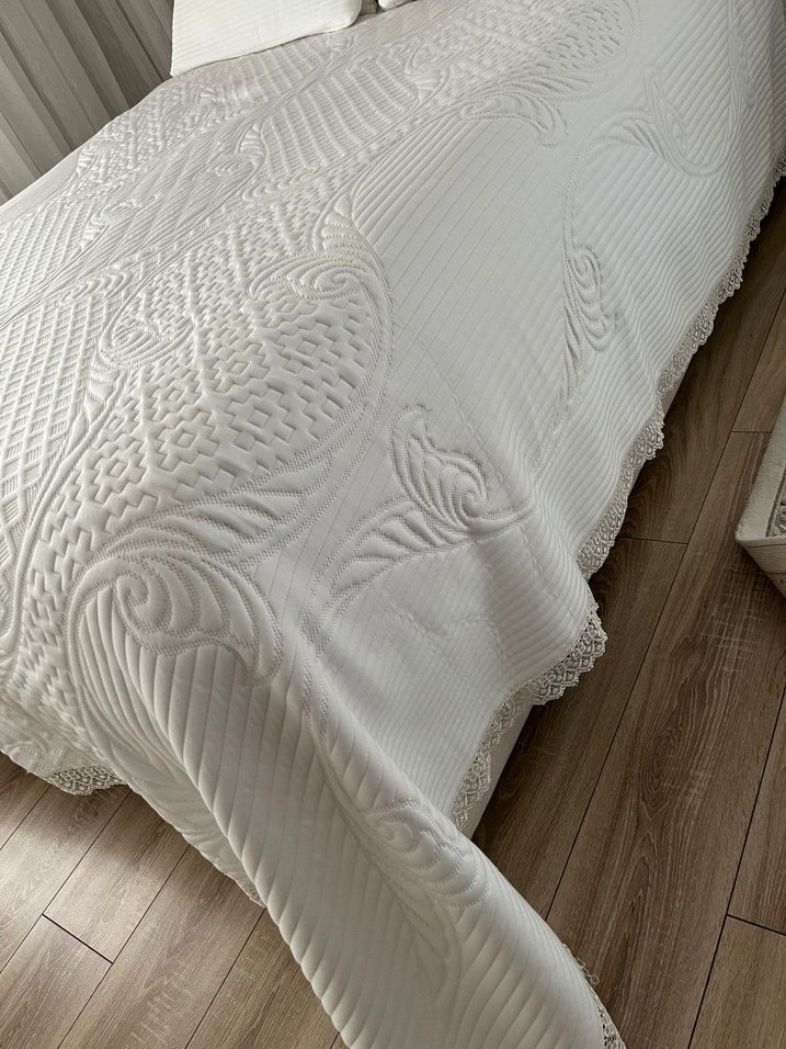 çift kişilik yatak örtüsü kabartmali kumaş - Görsel 4