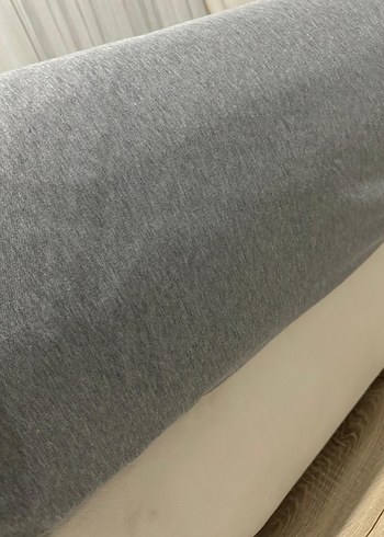 Gri Düz Desen Çarşa lastikli çift kişilik - Görsel 5