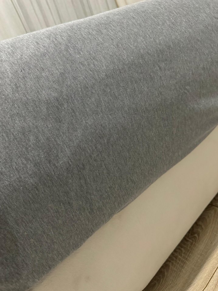 Gri Düz Desen Çarşa lastikli çift kişilik - Görsel 5