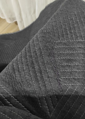 Gri Düz Desenli Yatak Örtüsü - Görsel 6