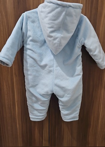 Düğmeli Mavi Bebek Tulumu - Görsel 2