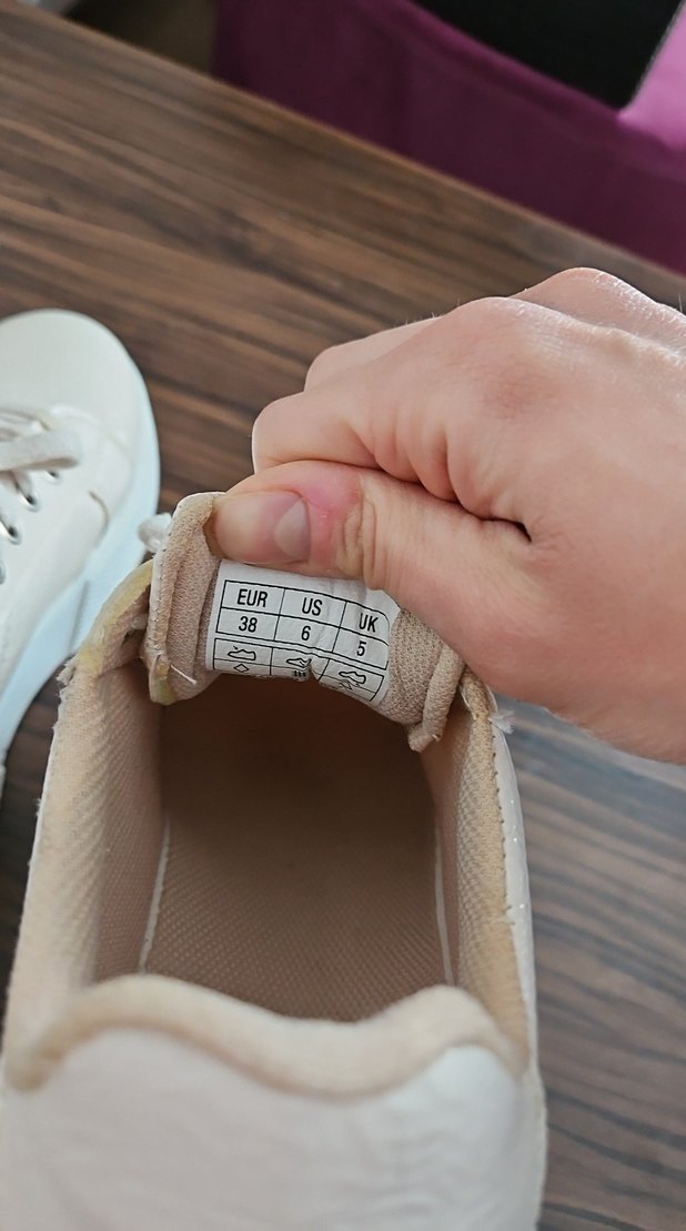 Beyaz Bağcıklı Platform Sneakers - Görsel 4