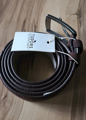 Tudors Erkek Koyu Kahverengi Minimalist Kemer - Görsel 4