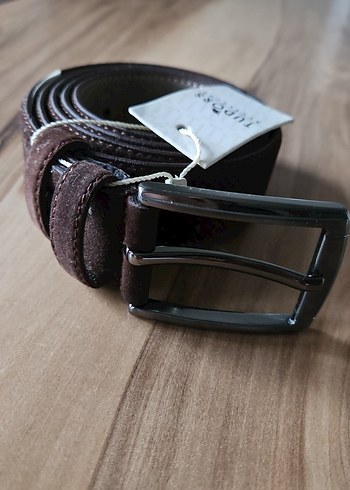 Tudors Erkek Koyu Kahverengi Minimalist Kemer - Görsel 2